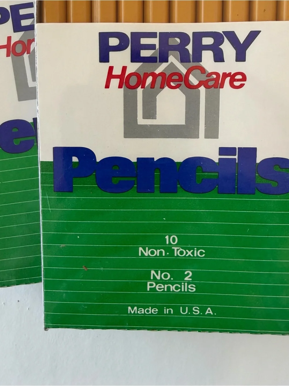 VTG Lot Of 8 packs 1980s Perry Drug Stores Wood No. 2 Pencils Yellow Made in USA